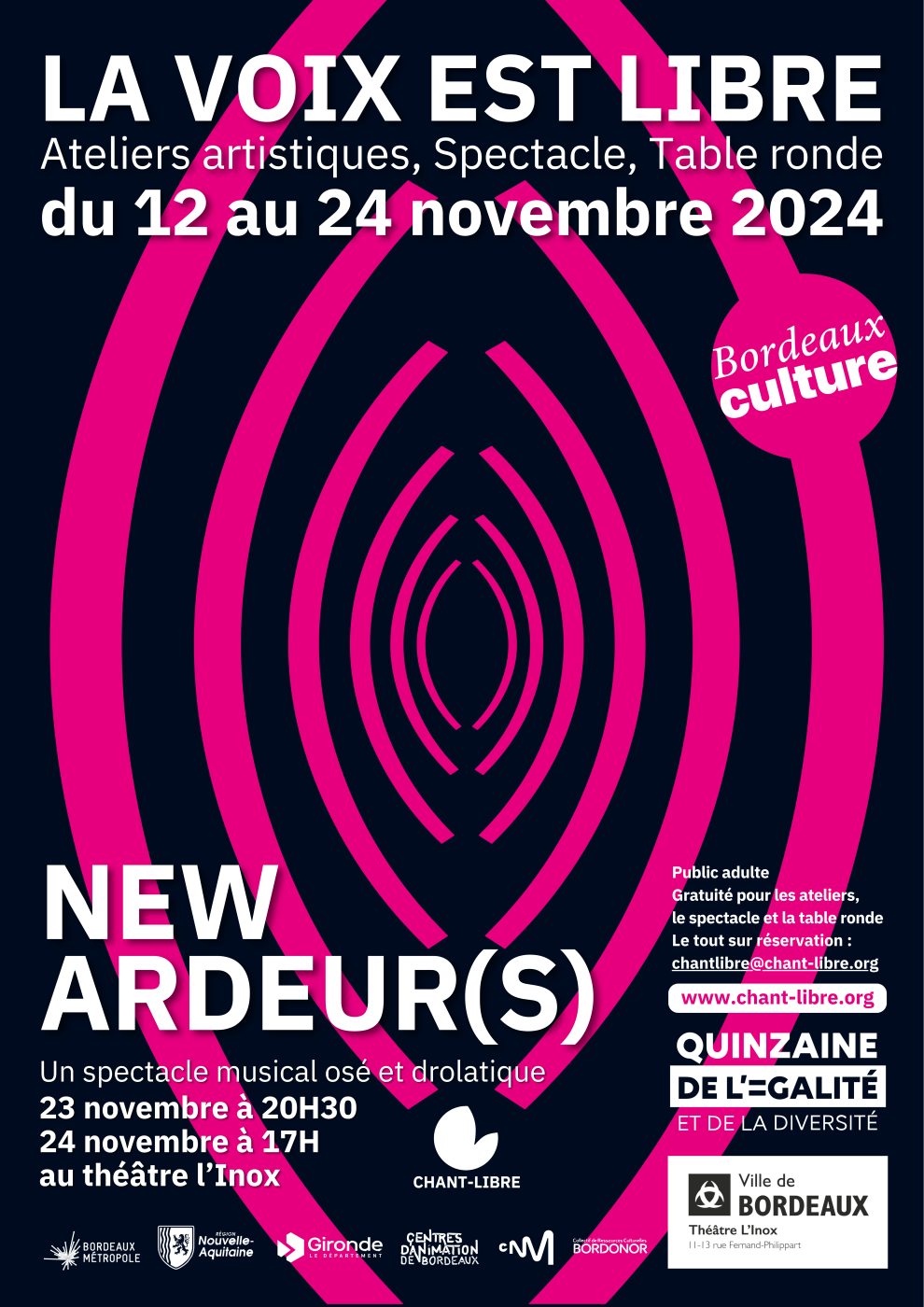 LA VOIX EST LIBRE 2024 New Ardeurs Affiche@quinzaine